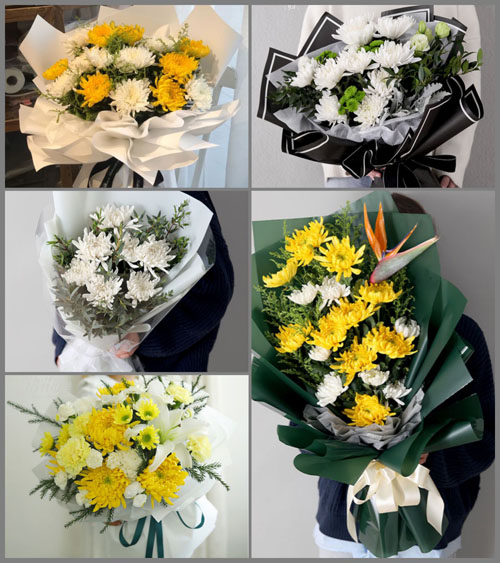 河北沧州河间市时村乡白事花束代送